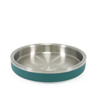 Double Wall Stainless Steel Shallow Bowl Teal