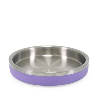 Double Wall Stainless Steel Shallow Bowl Lilac