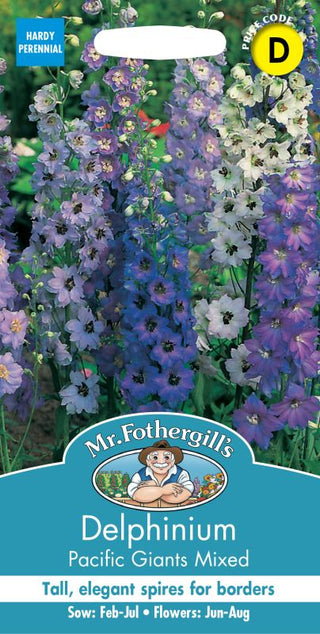 Mr Fothergills Delphinium Pacific Giants Mixed