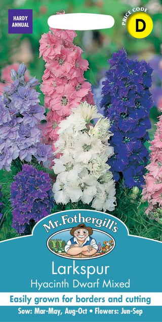 Mr Fothergills Larkspur Hyacinth Dwarf Mixed