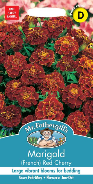 Mr Fothergills Marigold (french) Red Cherry