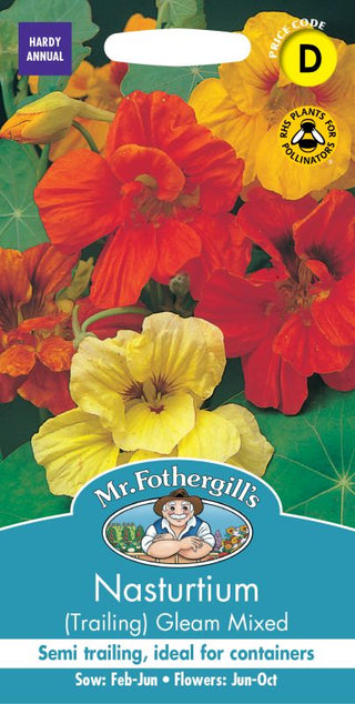 Mr Fothergills Nasturtium (trailing) Gleam Mixed