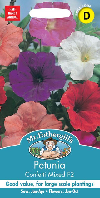 Mr Fothergills Petunia Confetti Mixed F2