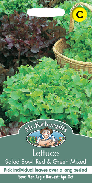 Mr Fothergills Lettuce Salad Bowl Red & Green Mixed