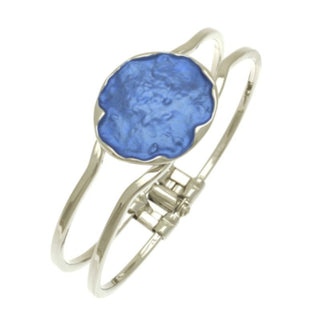 Blue Painted One Size Hinged Bangle