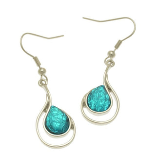 Turquoise Foil Earrings