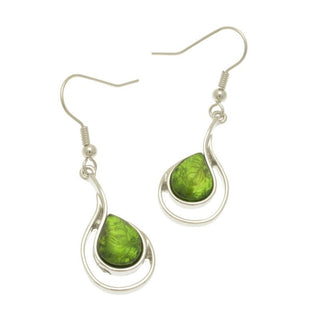 Lime Green Foil Earrings