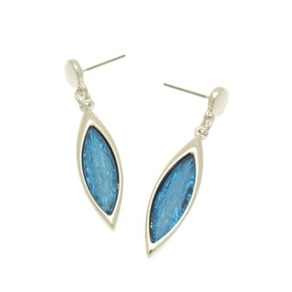 Blue Resin Drop Earrings