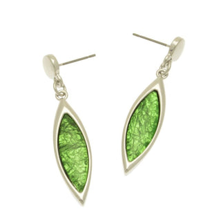 Lime Green Resin Drop Earrings