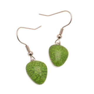 Lime Green Pebble Earrings