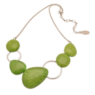 Lime Green Pebble Necklace