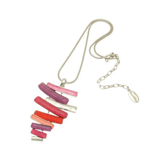 Fuchsia, Rose and Orange Layered Mix Necklace