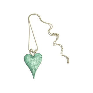 Mint Green Heart Necklace