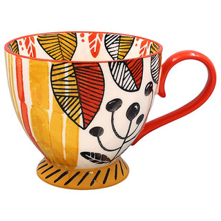 Handpainted Footed Mug