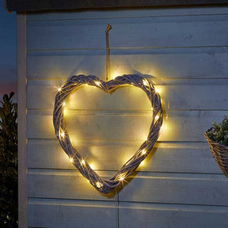 Faux Decor Solar In-lit Firefly Heart