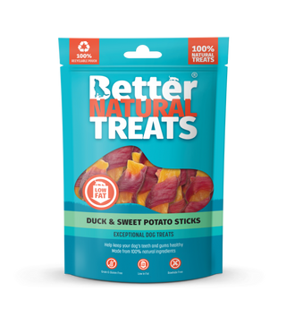 Better Natural Treats Duck & Sweet Potato Sticks