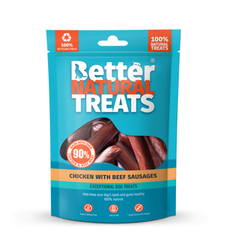 Better Natural Treats Chicken And Beef Sausages