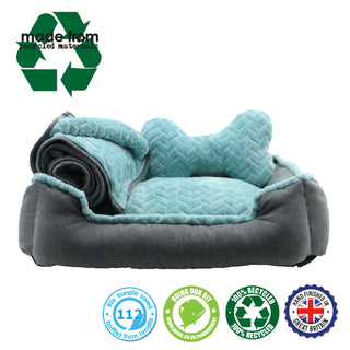 Made From Dog Bed Blue Teal