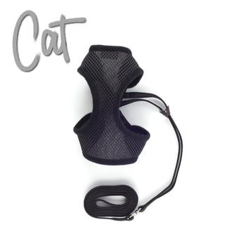 Ancol Soft Cat Harness And Lead Black