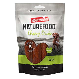 Naturefood Dog Treats Chewy Sticks Duck - Medium 4pc