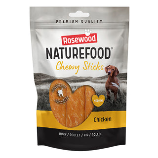 Naturefood Dog Treats Chewy Sticks Chicken - Medium 4pc