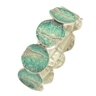 Green Textured Inlet Bracelet