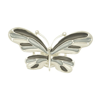 Grey Butterfly Magnetic Brooch