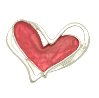 Red Heart Magnetic Brooch