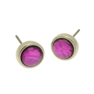 Purple Foil Stud Earrings