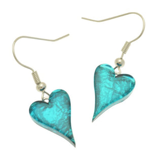 Green Heart Earrings