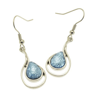 Light Blue Foil Earrings