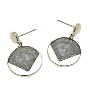 Grey Chevron Earrings