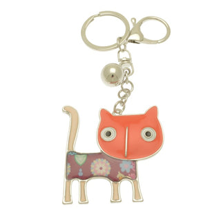 Pink Cat Keyring