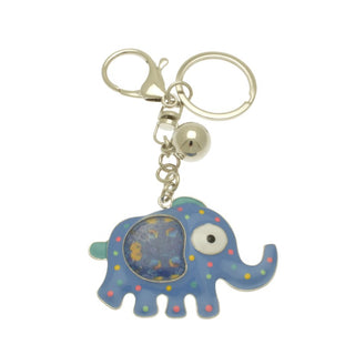 Blue Elephant Keyring