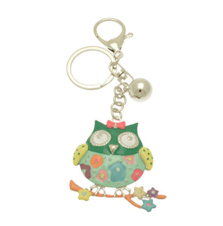 Green Owl Keyring