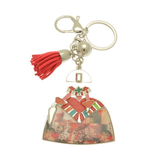 Red Dress Tassle Keyring