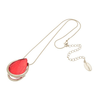 Red Resin Nugget Necklace