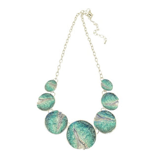 Green Textured Inlet Necklace