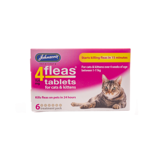 Johnson's 4 Fleas Tablets For Cats And Kittens