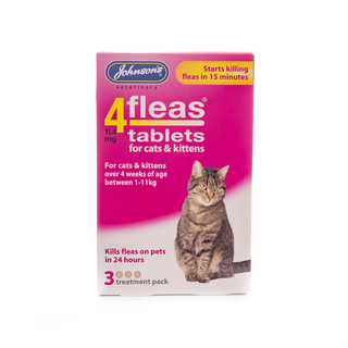 Johnson's 4 Fleas Tablets For Cats And Kittens