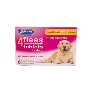 Johnson's 4 Fleas Tablets For Large Dogs Over 11kg