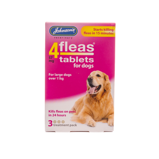 Johnson's 4 Fleas Tablets For Large Dogs Over 11kg