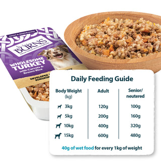 Burns Wet Food Pouch Turkey with Carrots & Brown Rice