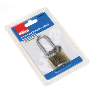 Hilka Brass Long Shackle Padlock