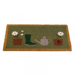 Outside In Flower Pots Door Mat