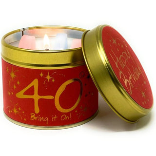 Lily Scented Tin Candle - Happy Birthday