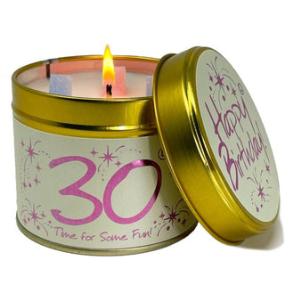 Lily Scented Tin Candle - Happy Birthday