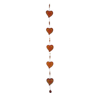 5 Heart Suncatcher Red/Yellow