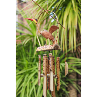 Coconut Bamboo Crane Windchime