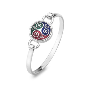 Bangle - Celtic Triskele & Trinity Red, Green & Blue